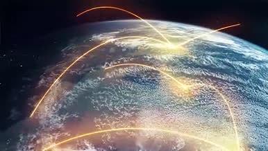 震撼地球光线连接企业扩张销售网点视频的预览图